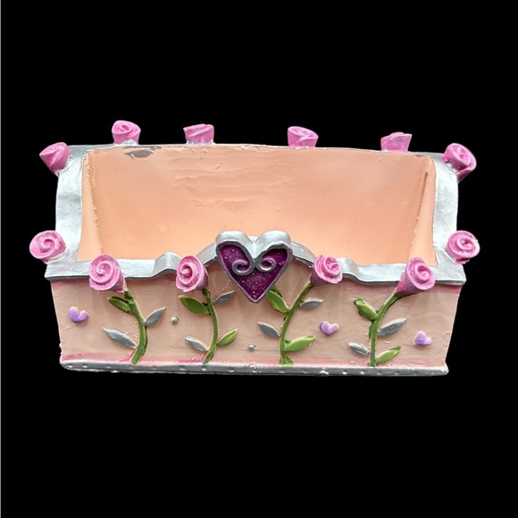 Vintage Scott’s Collectables hearts and flowers Business Card Holder New! - Picture 10 of 13